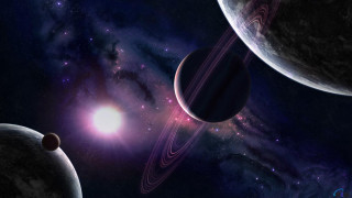Planets stars bright light sky 2 - a bright light in the middle of the image free wallpaper