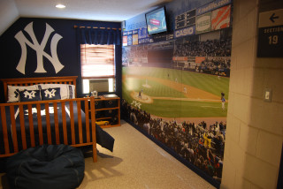 Baseball themed bedroom crib wallpaper - a baseball free wallpaper