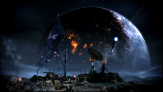 Space astronaut fireworks milkyway night - a sci free wallpaper