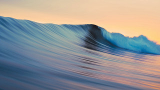 Breaking wave ocean sunset dawn 2 - hue free wallpaper