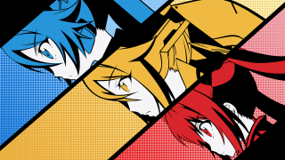 Anime characters colorful shapes group 3 - different color and shapes free wallpaper