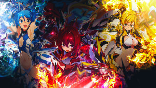 Anime characters fire flames dark - fire free wallpaper