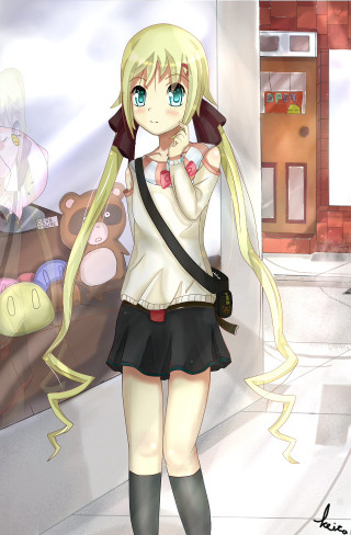 Alice blonde girl teddy brick - a teddy bear free wallpaper for mobile