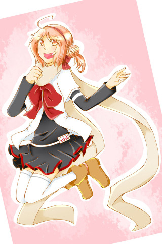 Girl sailor outfit hat tail - fullbody free wallpaper