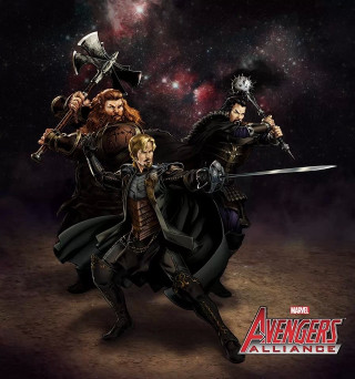 Space swords stars group people - andor basch free wallpaper for tablet