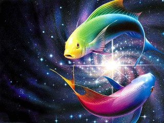 Colorful fish galaxy water stars 4 - barclay shaw free wallpaper