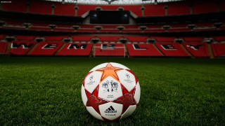 Soccer ball green field stadium 6 - a stadium free wallpaper