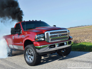 Red truck black smoke parked - fletcher martin free wallpaper