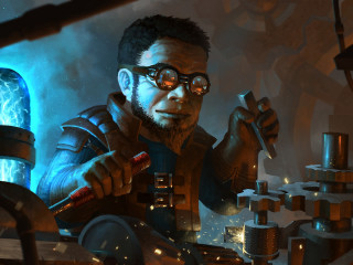Man science fiction pipe tool - altermodern free wallpaper for desktop