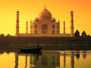 Boat water building dome man - beautiful landscape free wallpaper for desktop