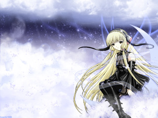 Girl cloud moon anime gothic - a cloud free wallpaper