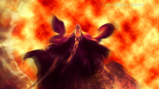 Demon sword flames digital painting - ufotable free wallpaper for desktop