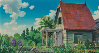 House red roof painting artwork - ghibli free wallpaper