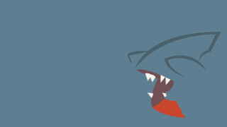 Shark mouth open teeth wide - sharp tooth free wallpaper