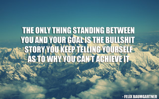 Mountain quote goal bullshit standing - thing free wallpaper