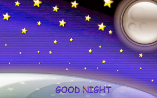Blue background stars clock good - good free wallpaper
