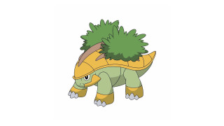 Small green yellow dinosaur tree - a cartoon free wallpaper