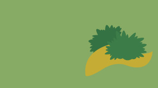 Green leafy plant yellow border - brassaï free wallpaper