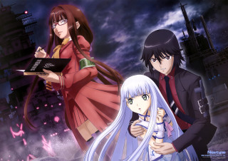 Anime characters city night sky - a city free wallpaper for desktop