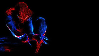Red blue light painting body - their body free wallpaper