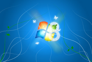 Blue background window butterflies flying - felipe seade free wallpaper