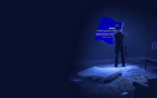 Man standing blue screen blue - a blue background behind free wallpaper