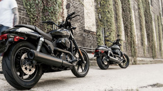 Motorcycles parked brick wall ivy - dan scott free wallpaper