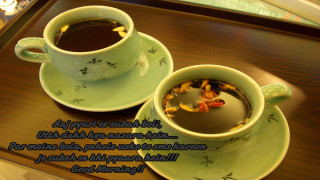 Coffee cup saucer spoon table 2 - ding yunpeng free wallpaper