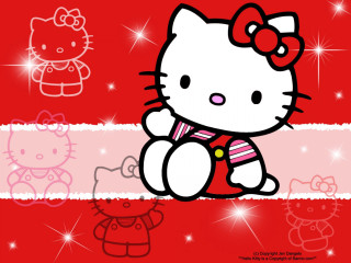 Hello kitty wallpaper red background - kitty free wallpaper