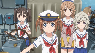 Girls sailor uniforms standing room - a group of girls free wallpaper
