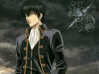 Man black coat cigarette cloudy - his mouth free wallpaper