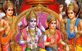 Three deities throne man woman - divine free wallpaper