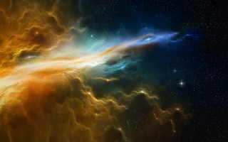Colorful space scene bright star - bright free wallpaper for desktop