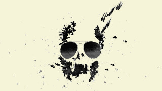 Skull sunglasses paint splatters black - paint splatter free wallpaper