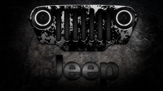 Jeep emblem camouflage black background - a camouflage pattern free wallpaper