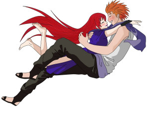 Man woman hugging chair redhair - their arm free wallpaper for desktop