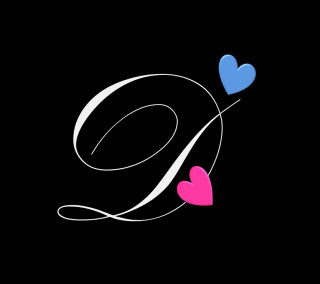 Hearts flying black background white - free neon wallpaper for tablet