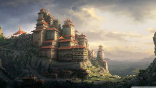 Castle mountain cloudy sky background 2 - christophe vacher free wallpaper