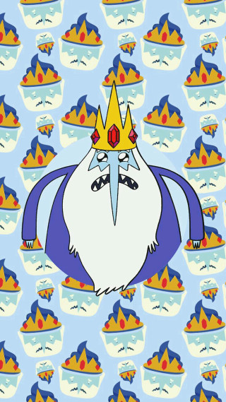 Cartoon character crown blue background 2 - a crown free wallpaper for mobile