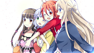 Anime girls long hair red 10 - red shirt free wallpaper