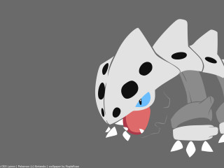 Cartoon big smile teeth black - white spot free wallpaper