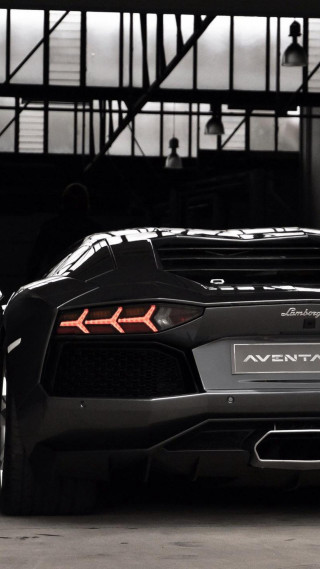 Black sports car garage red 7 - a garage free wallpaper for mobile