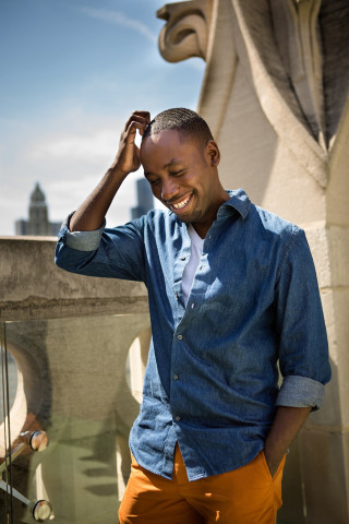 Man blue shirt orange pants - harlem renaissance free wallpaper for mobile