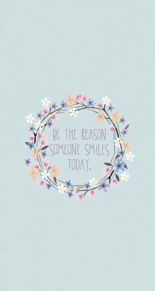 Be the reason smiles floral 2 - a cross stitch free wallpaper for mobile