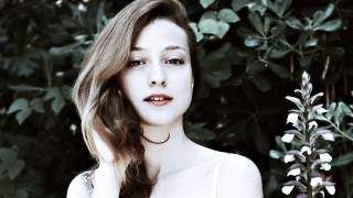 Woman long hair bush flowers - arabella rankin free wallpaper