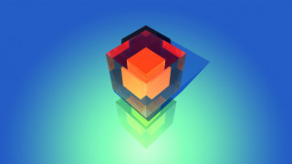 Colorful blue background red orange - a colorful object free wallpaper