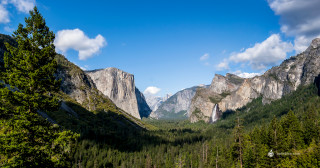 Valley mountains trees foreground scenery - the background and trees free wallpaper