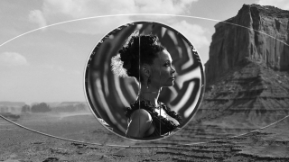 Woman hoop mountain background circular - afrofuturism free wallpaper for desktop