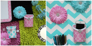 Collage cell phone flower holder - colorful accent free wallpaper