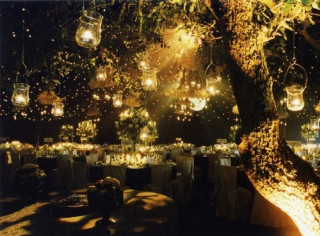 Outdoor event lights lanterns tables - lantern free wallpaper